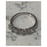 CZ Wedding Band Marked .925