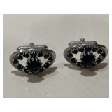 Swank Vintage Blue Gemstone Cufflinks