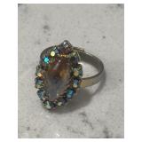 Vintage Natural Gemstone Bling Ring