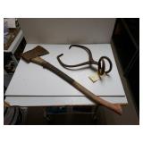 Axe And Antique Ice Tongs