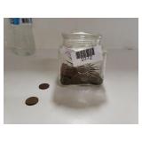 Jar With One Cent Pennies