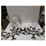 Fitted Bowl Candy Dish And Small Glass Bowl With