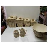 Containers Bowl And Creamer And Sugar Dishes.