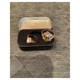 2 Gold Plated Rings one marked 18k GE