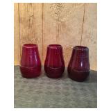 3 Dietz Fitzall Red Lantern Globes