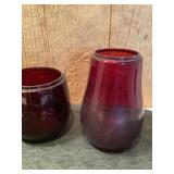 3 Red Lantern Replacement Globes