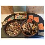 Large Lot of Vintage Buttons and Misc. Sewing
