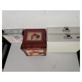 Decorative Containers & White Storage Box
