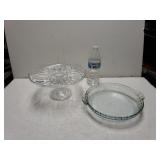 Footed Plate And Pie Plate