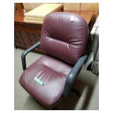 Cranberry Vinyl Computer Chair