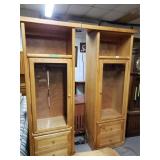 Oak Colored Entertainment Center With Center