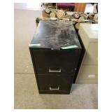 Black 2 Drawer File Cabinet