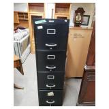 Sears Black 4 Drawer File Cabinet