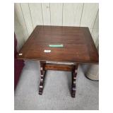 Dark Wood Square Table