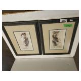 Blue Duo Bird Paintings