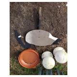Decorative Lawn Goose Planter Plate And More
