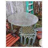 Patio Table And Stool Seats. Top Needs A Little