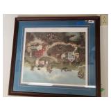 Picnic In The Meadow Nicely Framed Painting By