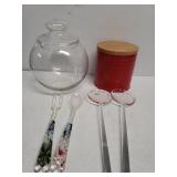 Small Red Canister, Salad Spoon/fork, Jar