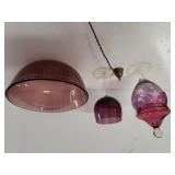 Pyrex Bowl, Glass Stemware,  Candle Snuffer