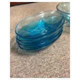 Blue Glassware-assorted Bowls