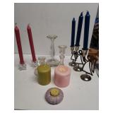 Assorted Candles & Holders