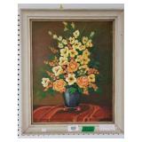 Oil On Canvas On Board By Local Artist Voncile