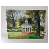Gazebo Oil Painting By Rose Doster