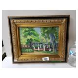 Wisteria Arbor Oil Painting By Rose Doster