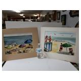 Beach Watercolors By Rose Doster