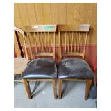 Wooden Black Cushioned Chairs