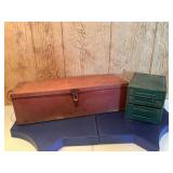 Metal Toolbox And Organizer with Contents