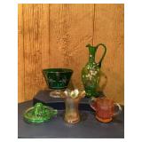 Misc.Glassware Waterford, Vaseline glass juicer