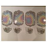 Beautiful Iridescent Colonial Federal Glass Snack