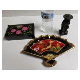 Asian Inspired Jewelry Box. Wooden Figurine And