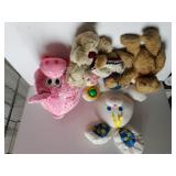 Stuffed Pink, Rabbit & Bears
