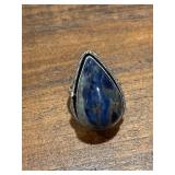 Sodalite Gemstone Ring Marked .925