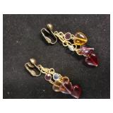 Ladies Clip On Dangle Earrings No Markings