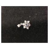 Silver Snowflake Pendant Marked 925