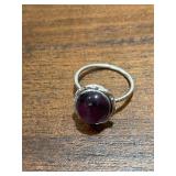 Amethyst Gemstone Ring Marked .925