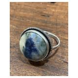 Sodalite Gemstone Ring Marked .925