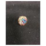 Gold Tone With Beads Pendant No Markings