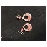 Silver Tone Earrings Marked MAS