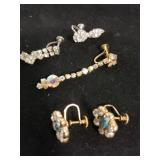 Screw Back Earrings  3 Are Mismatched No Markings