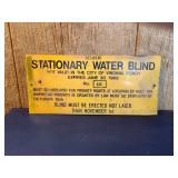 Virginia Duck/Goose Blind Sign 1988