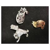 Kitty Pins And Pendant