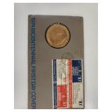 1974 Bicentennial First Day Cover John Adams Coin