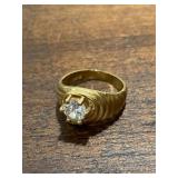 Diamond? Designer Signed Paris Gold Ring