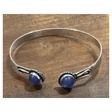 Blue Lapis Gemstone Bangle Bracelet