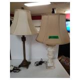 Marble Like Lamp & Bronze Type Lamp
